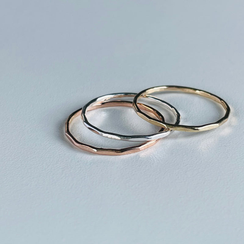 Stacking Hammered Ring